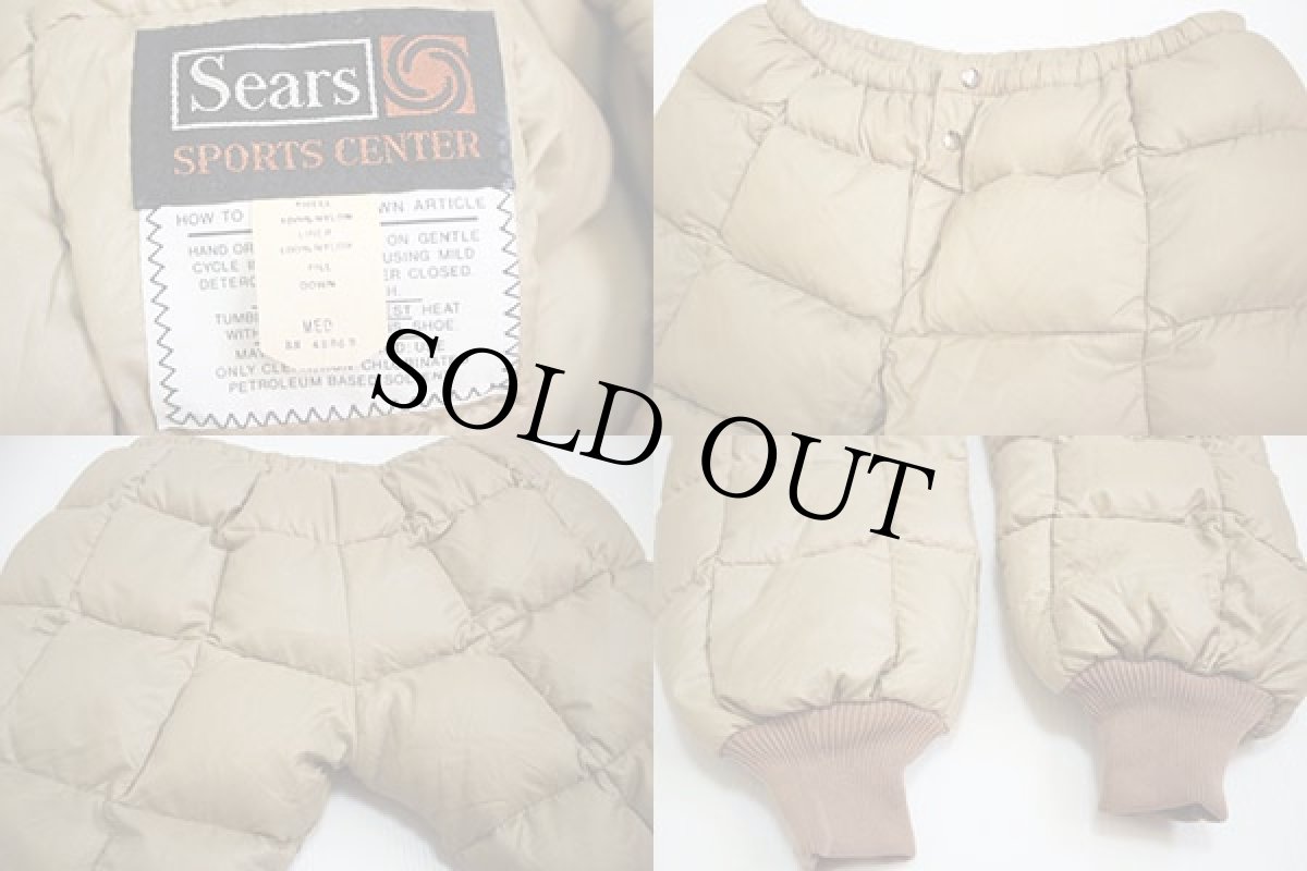 画像2: 70s Sears ダウンパンツ ベージュ M (2)