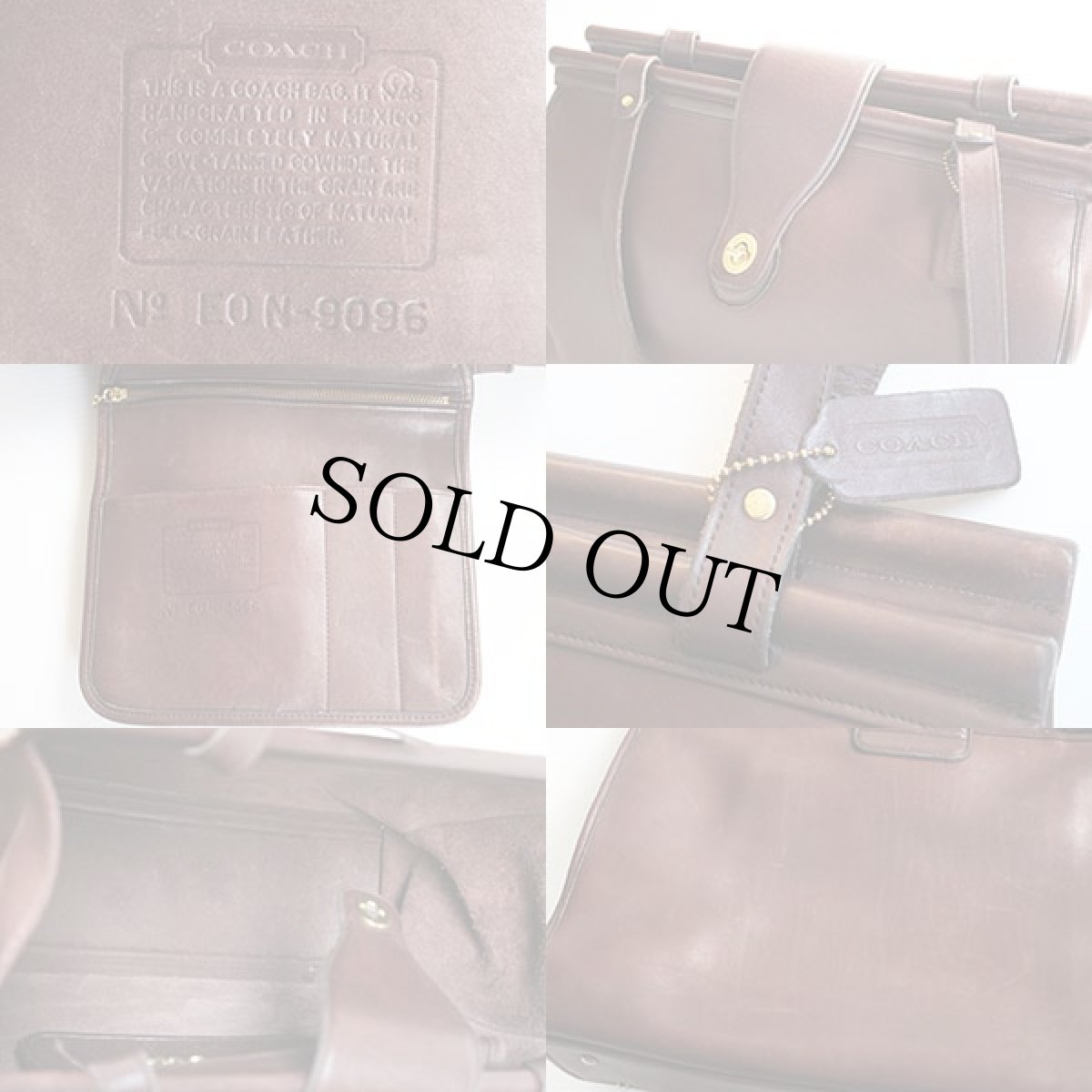 画像3: COACH コーチ レザー トートバッグ 茶★9096 (3)