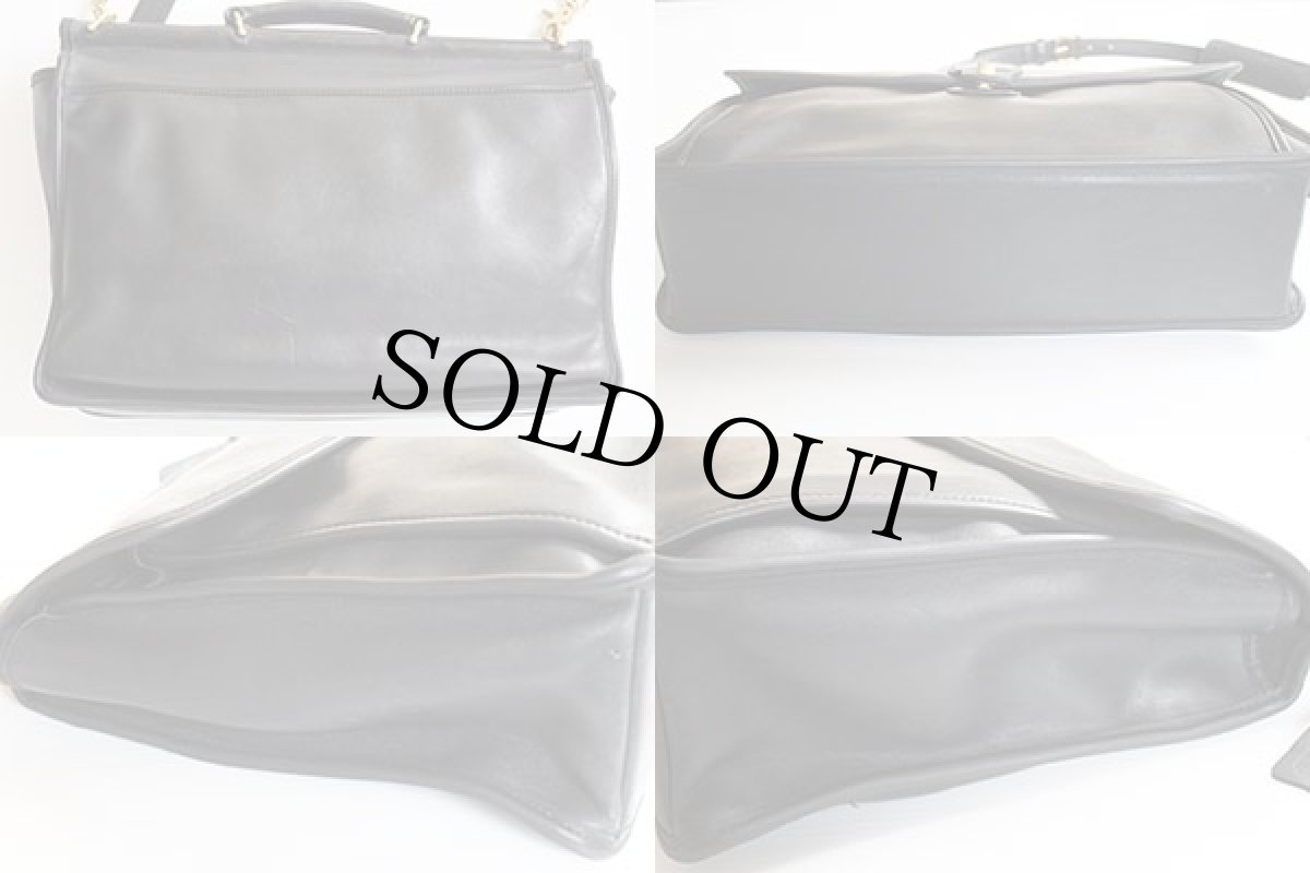 画像2: USA製 COACH オールド コーチ レザー ブリーフケース 黒★5266 	 (2)