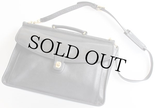 USA製 COACH オールド コーチ レザー ブリーフケース 黒☆5266