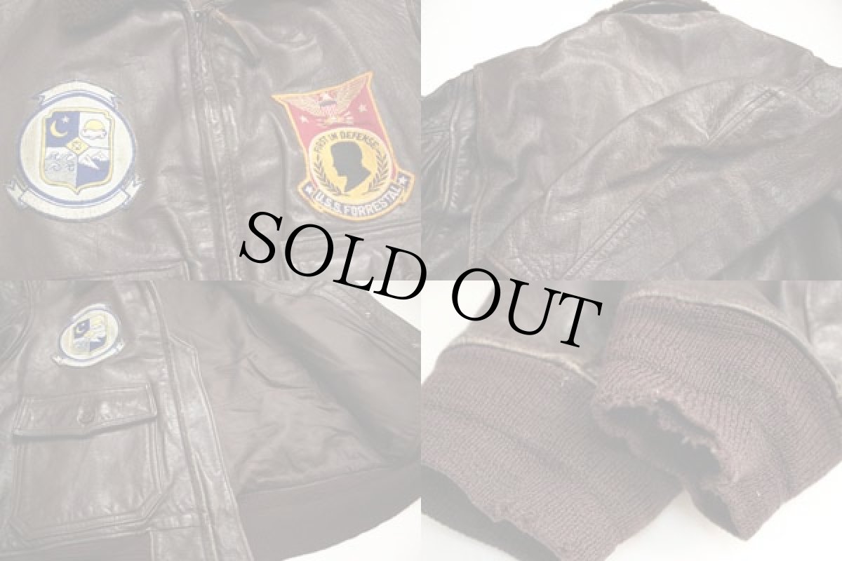 画像3: 50s 米軍 U.S.NAVY G-1 フライト レザージャケット 42 (3)