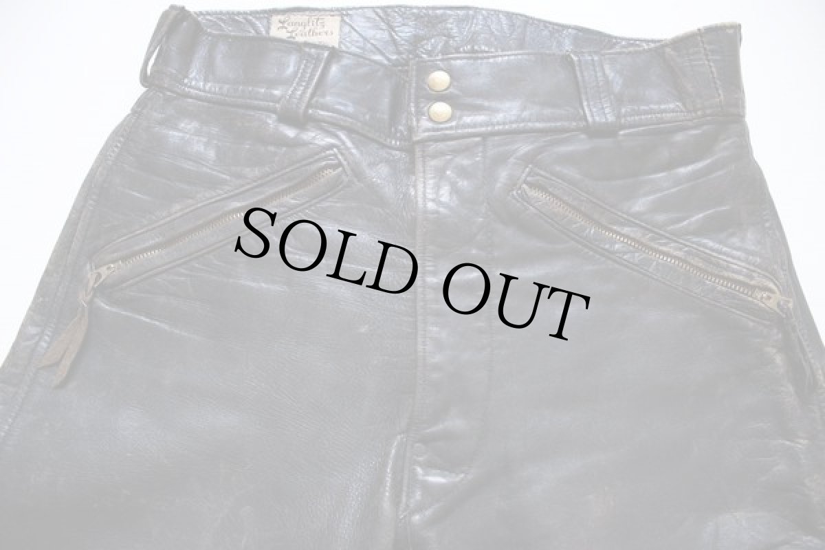 画像2: 60s Langlitz Leathersラングリッツレザー レザーパンツ w34 (2)