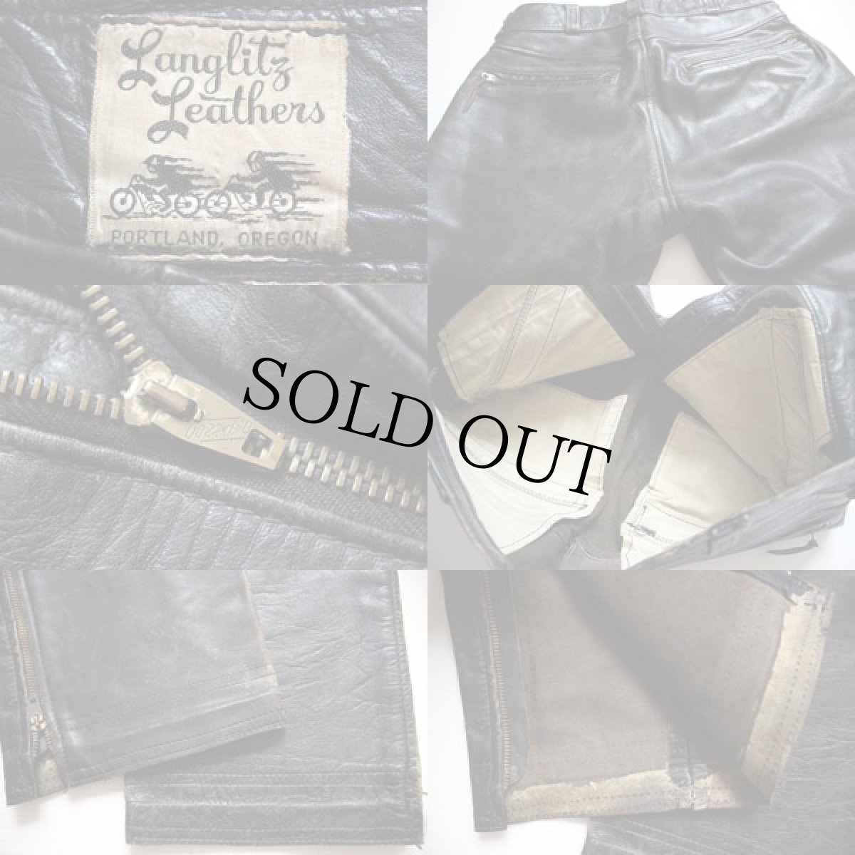画像3: 60s Langlitz Leathersラングリッツレザー レザーパンツ w34 (3)