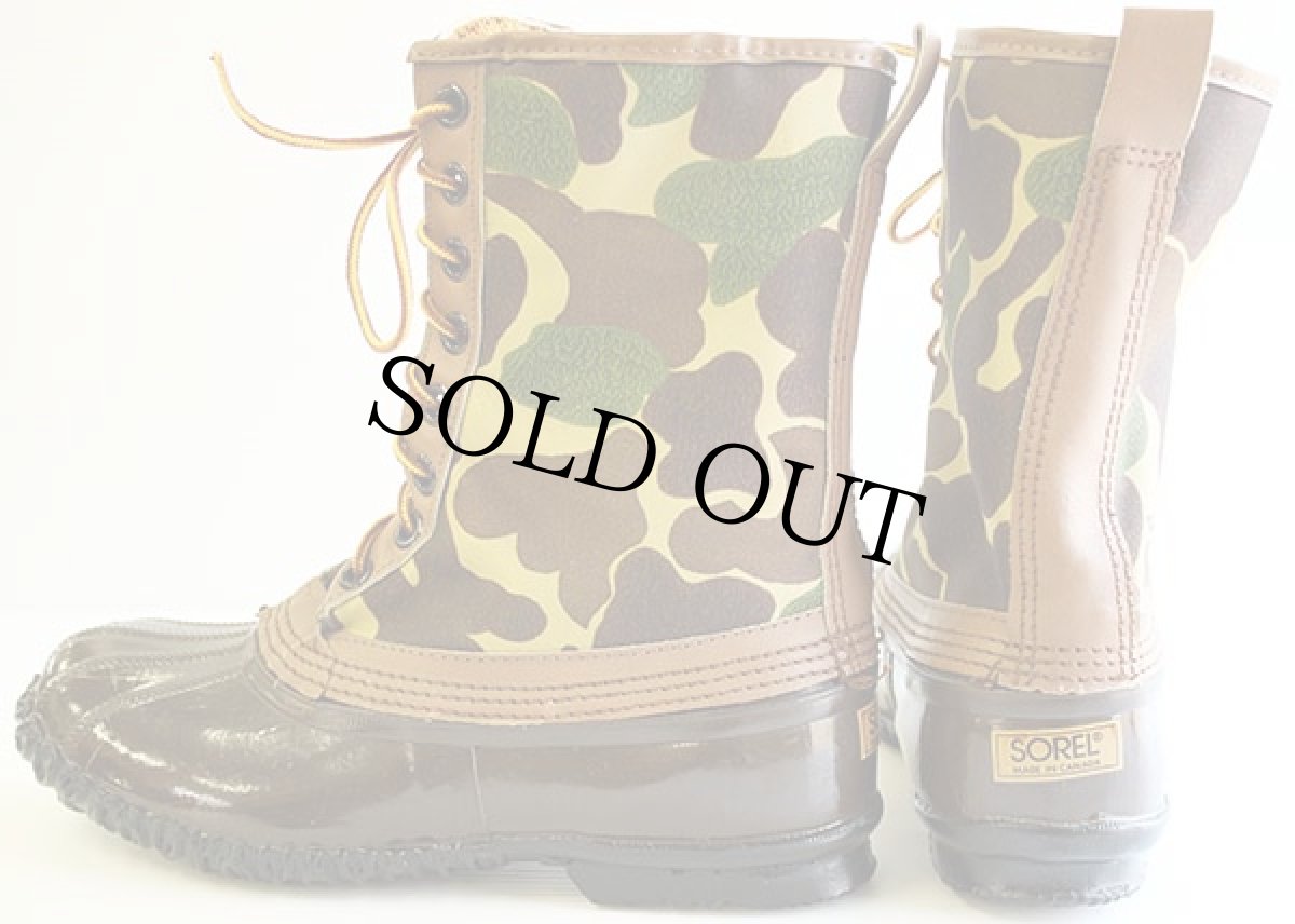 画像2: カナダ製 SORELソレル 迷彩柄 ガムシュー 9★ビーンブーツ (2)