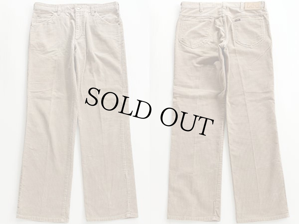 画像2: 90s USA製 Leeリー 200 コーデュロイパンツ ベージュ w34 L30 (2)