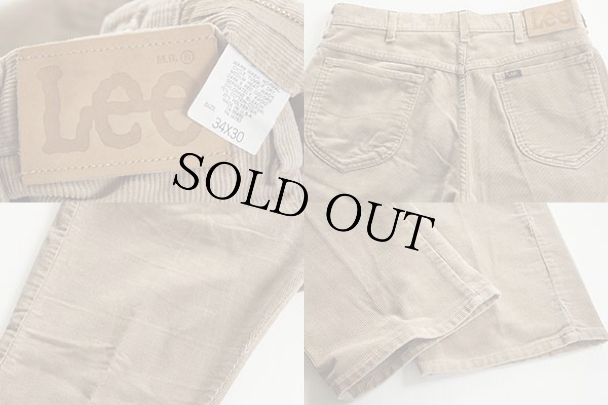 画像4: 90s USA製 Leeリー 200 コーデュロイパンツ ベージュ w34 L30 (4)