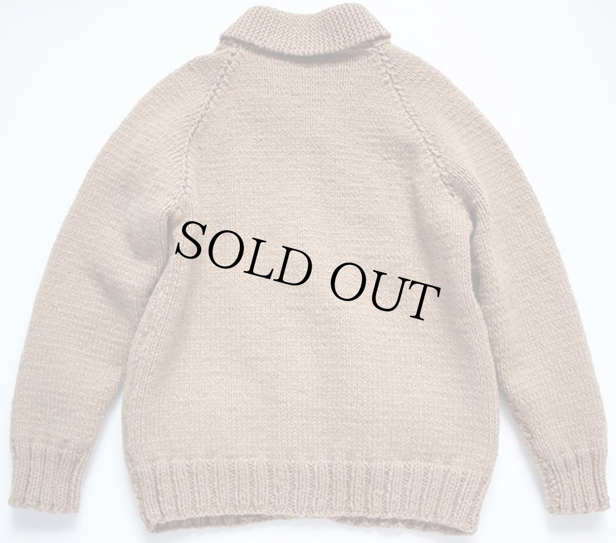 画像2: 60s 無地  ウール カウチンセーター 茶 (2)