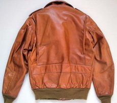 画像2: 80s Schottショット A-2タイプ フライト レザージャケット 36 (2)