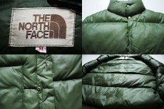 画像3: 70s THE NORTH FACEノースフェイス 茶タグ ダウンベスト 緑 M (3)