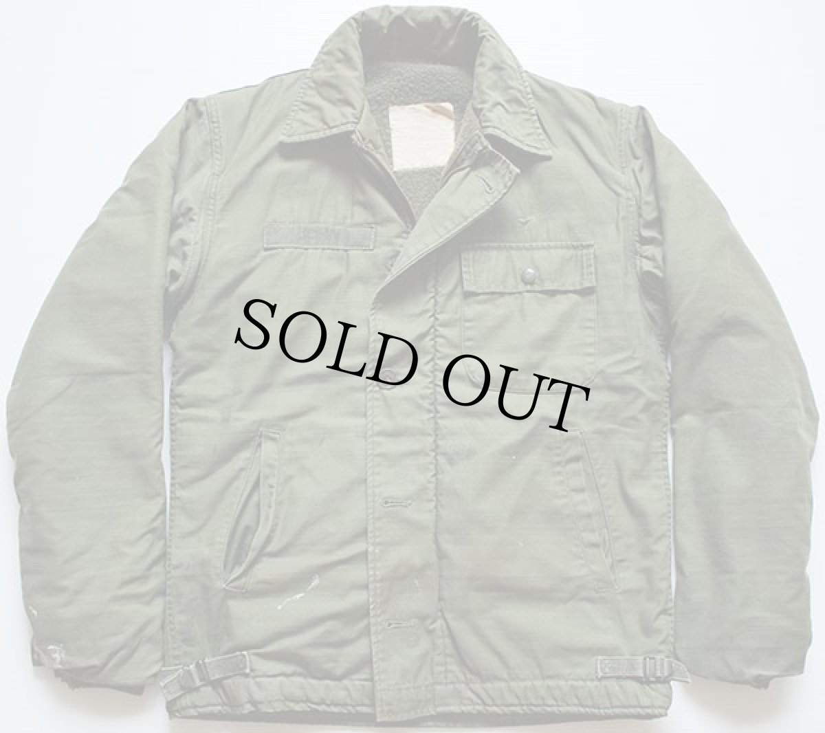 画像2: 60s 米軍 U.S.NAVY A-2 ステンシル デッキジャケット S (2)