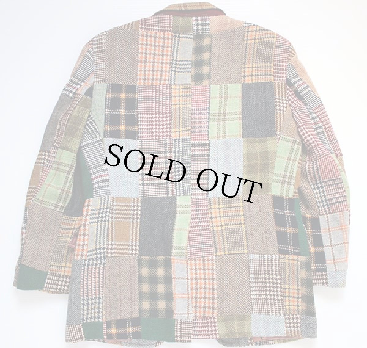 画像2: USA製 CORBIN クレイジー チェック ツイード テーラードジャケット (2)