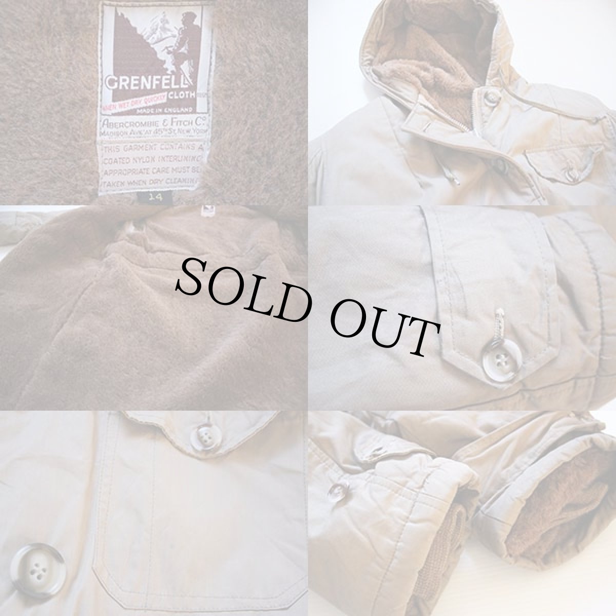 画像3: 50s 英国製 Abercrombie&Fitch × GRENFELL ボアライナー フーデッドコート★アバクロ (3)