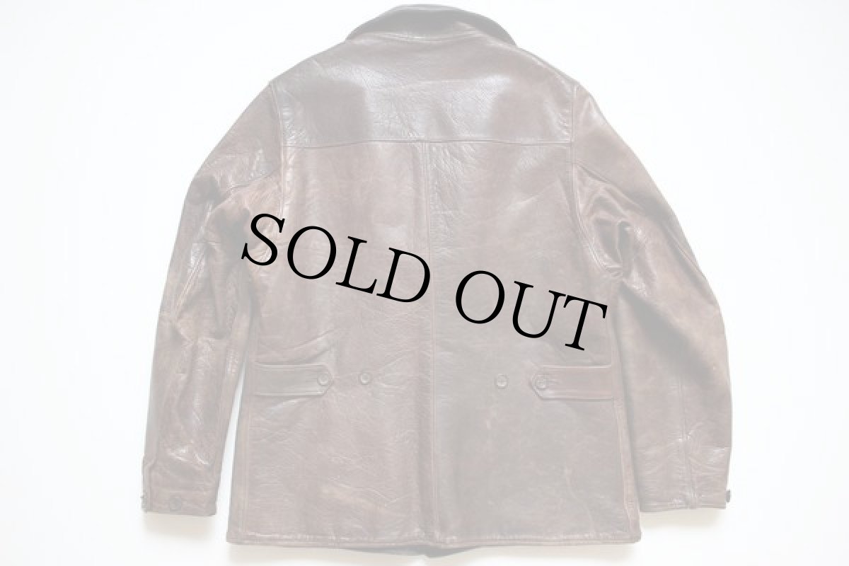 画像2: 30s LANPIIER ホースハイド レザー カーコート (2)