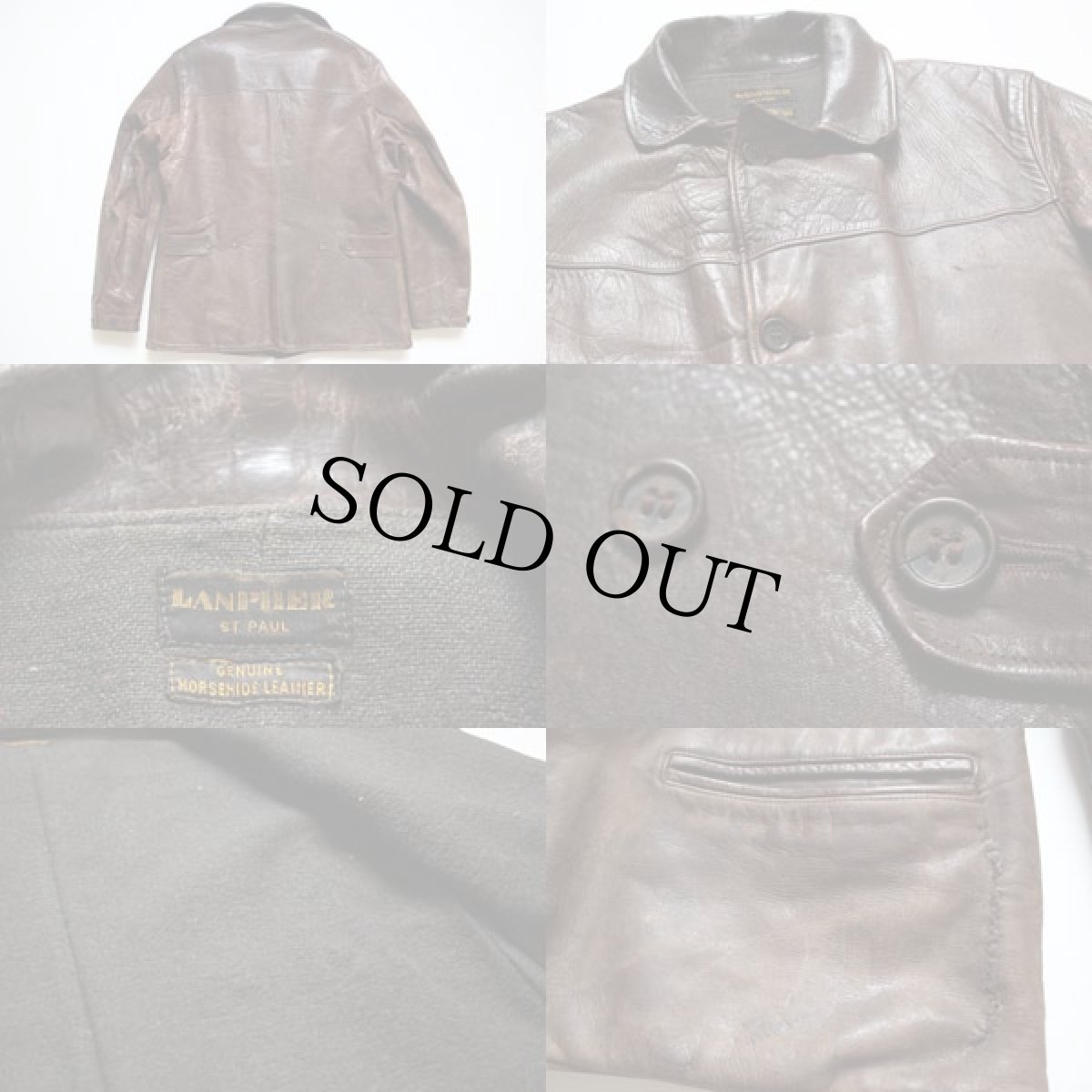 画像4: 30s LANPIIER ホースハイド レザー カーコート (4)