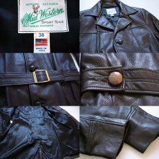 画像3: USA製 Mid Western ディアスキン レザーコート 38 (3)