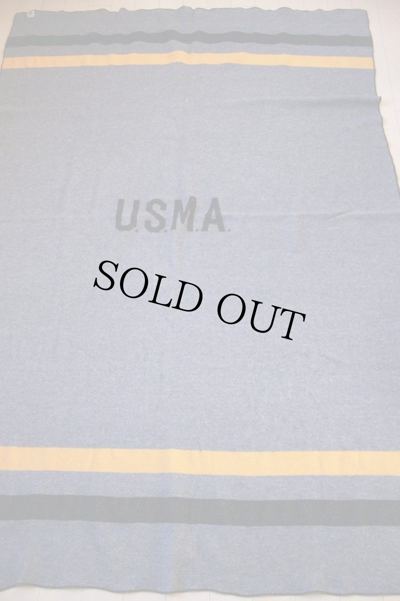 画像2: 40s NORTH STAR U.S.M.A. ウール ブランケット (2)