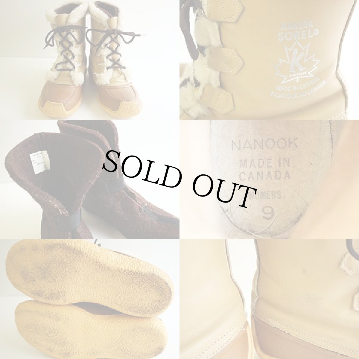 画像3: カナダ製 SORELソレル CHUGALUGチャガラグ ボア付き スノーブーツ W9 (3)