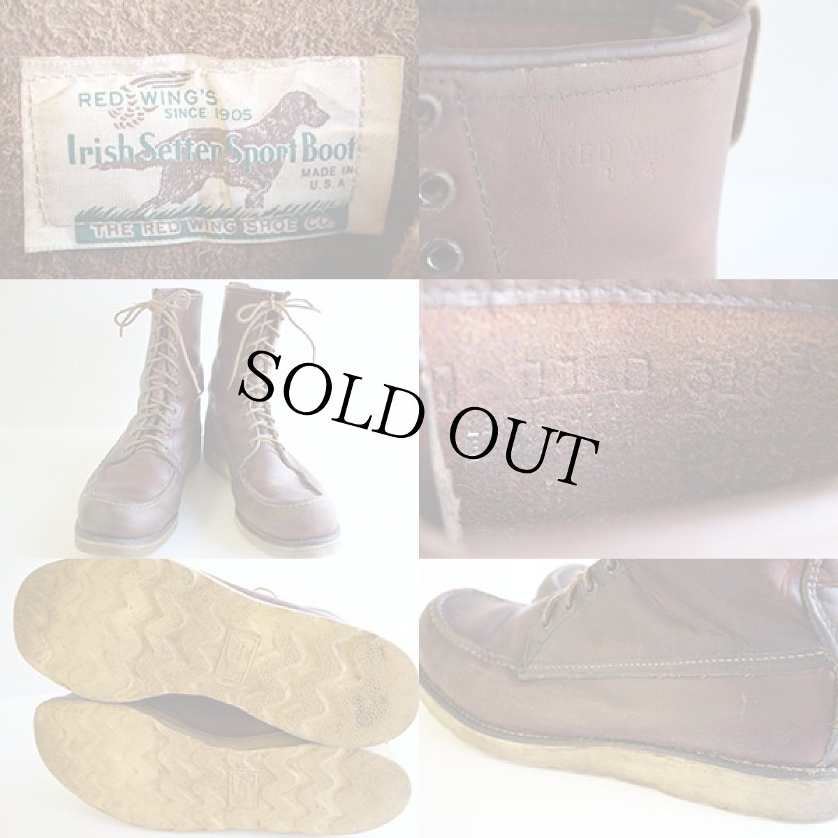 画像3: 80s REDWINGレッドウイング 877 犬タグ アイリッシュセッター ブーツ 11D (3)