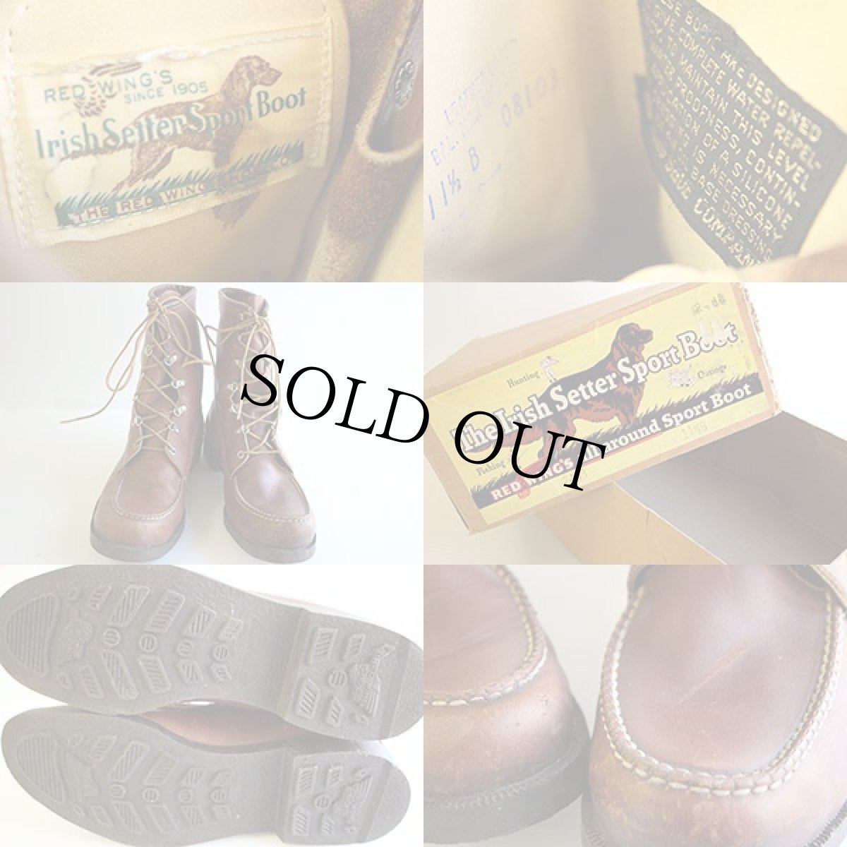 画像3: 60s REDWINGレッドウイング 犬タグ アイリッシュセッター ハンティングブーツ 箱付き (3)