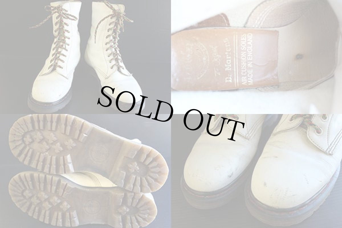 画像3: 80s 英国製 DR.MARTENSドクターマーチン 10ホールブーツ 白 UK8 (3)