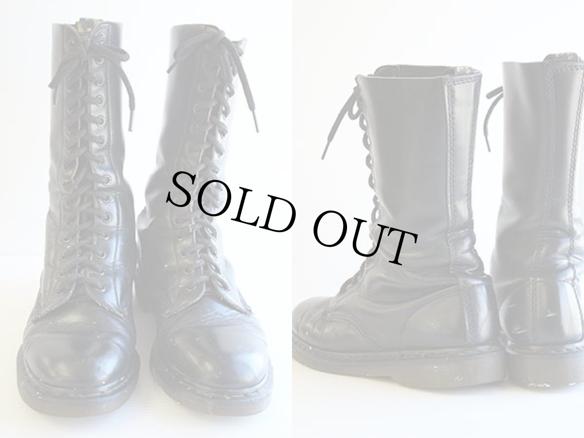 画像2: 英国製 DR.MARTENSドクターマーチン 14ホールブーツ 黒 UK8 (2)