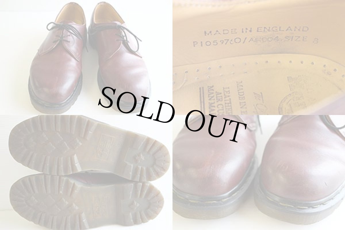 画像3: 英国製 DR.MARTENSドクターマーチン 3ホール レザーシューズ 赤茶 UK8 (3)