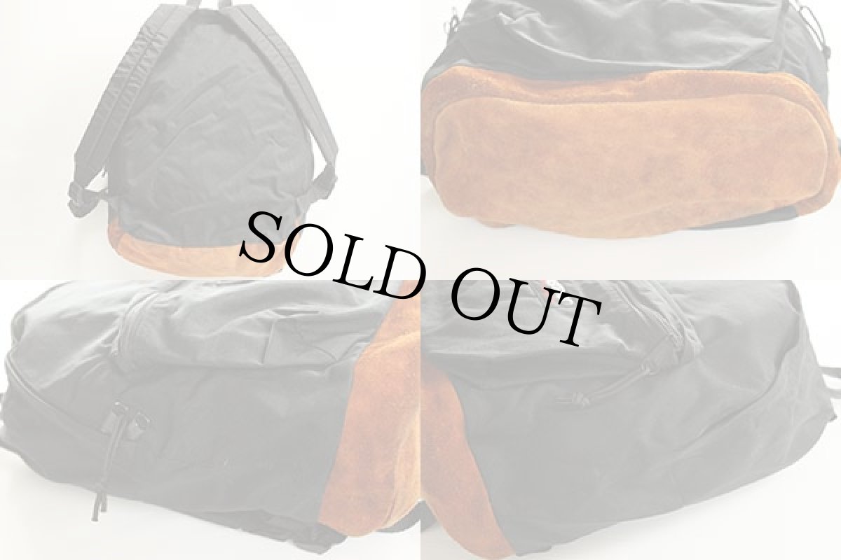 画像2: 80s USA製 EASTPAKイーストパック ボトムレザー リュックサック 黒 (2)