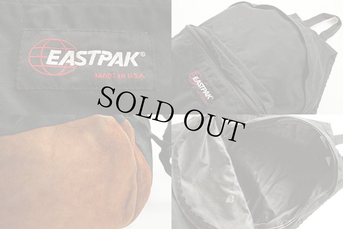 画像3: 80s USA製 EASTPAKイーストパック ボトムレザー リュックサック 黒 (3)