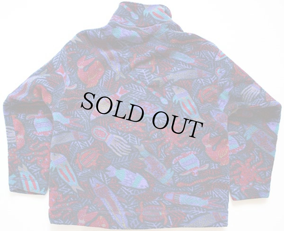 画像2: 90s USA製 patagoniaパタゴニア 総柄 ハーフジップ プルオーバー フリース L (2)