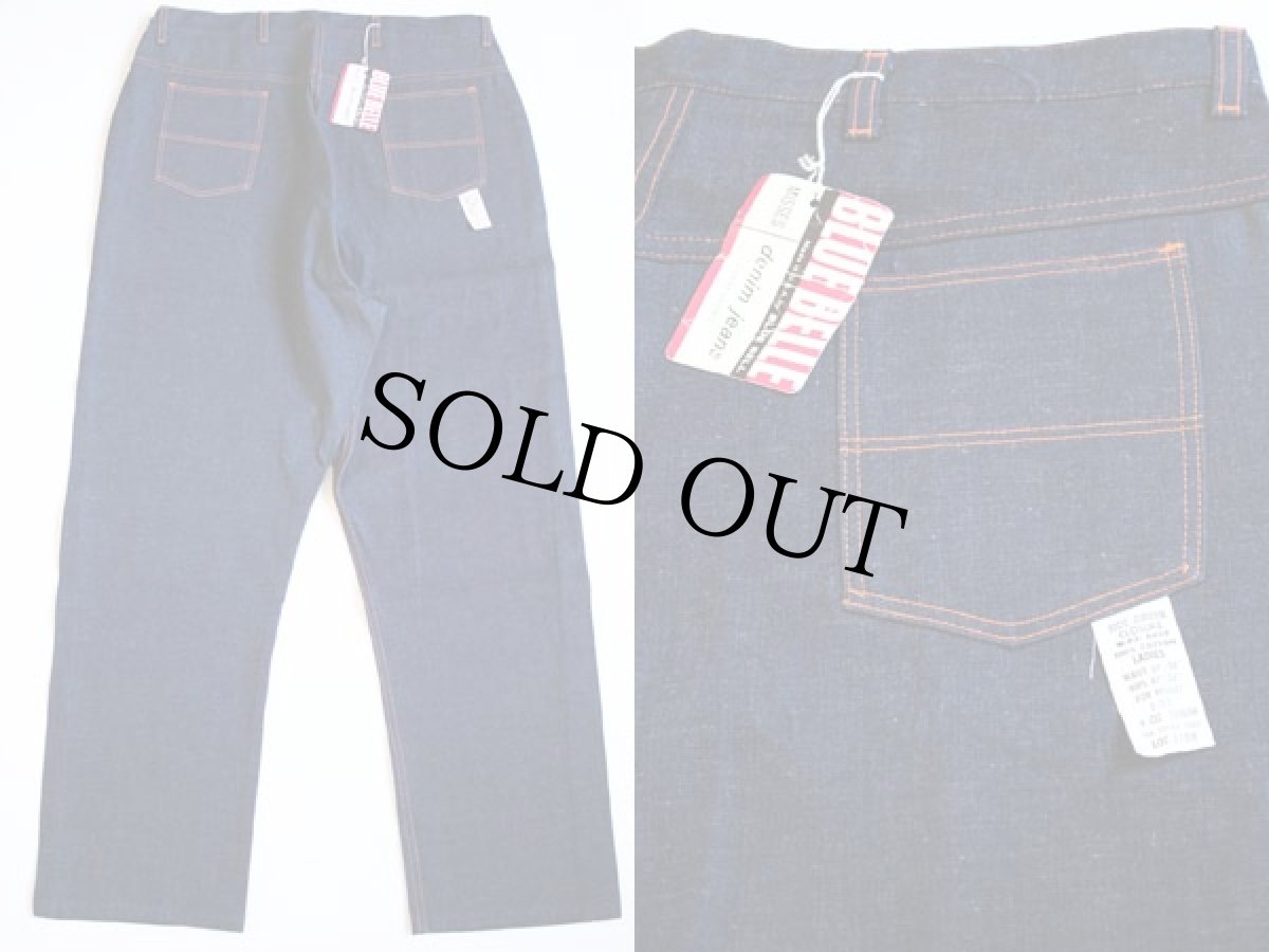 画像2: デッドストック★60s BLUE BELL インディゴ デニム ランチパンツ w38 (2)