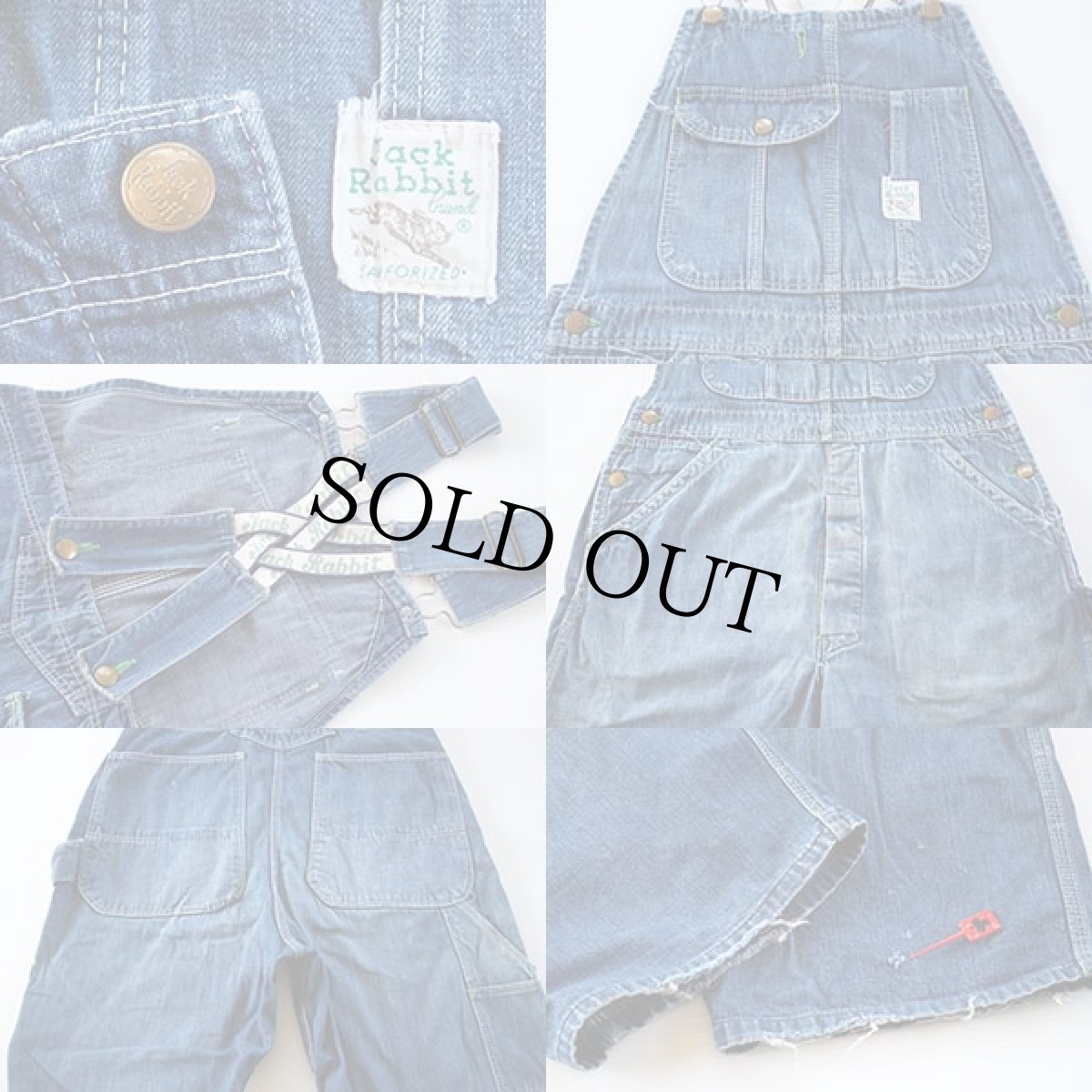 画像3: 60s Jack Rabbit ローバック デニム オーバーオール (3)