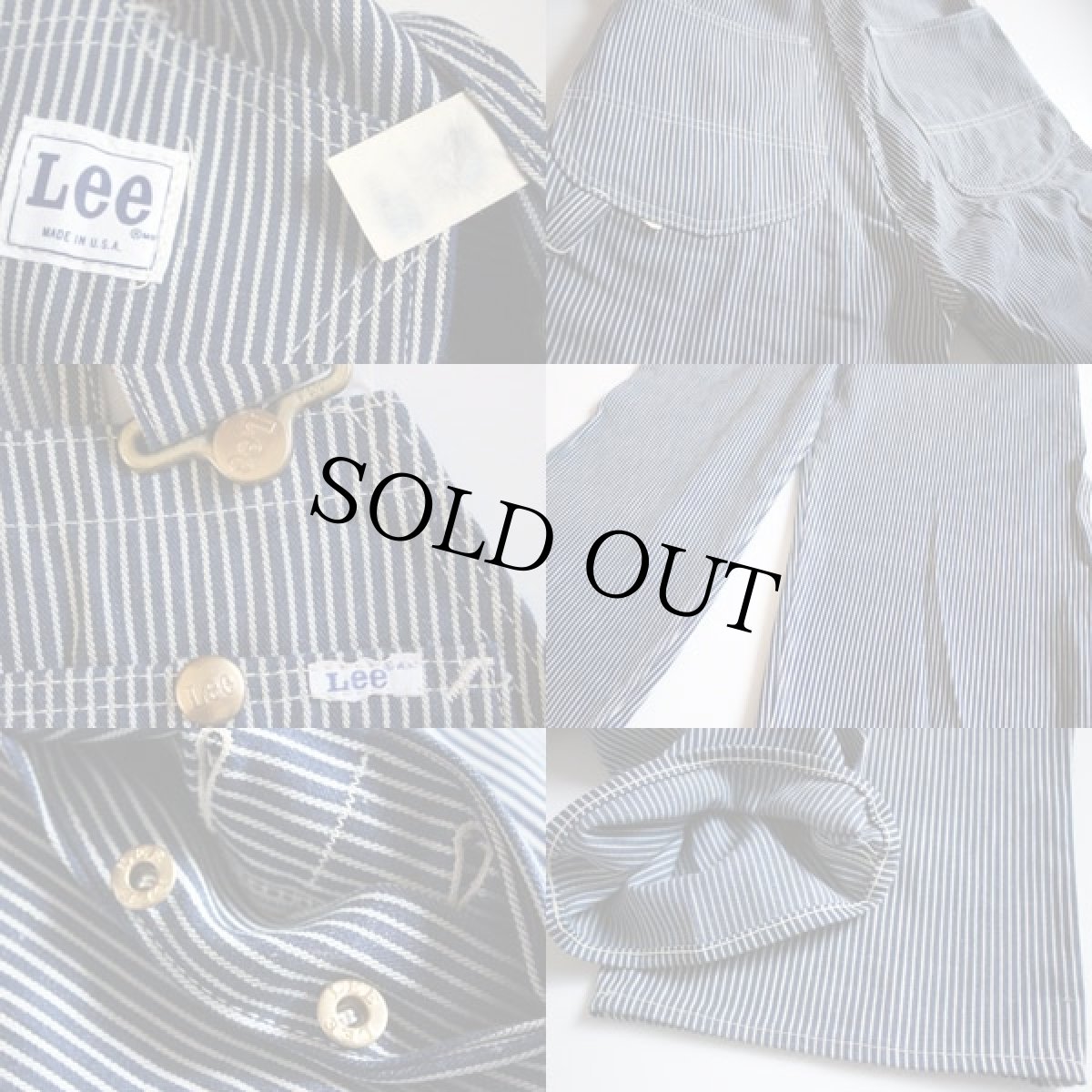 画像3: デッドストック★70s USA製 Leeリー ヒッコリー オーバーオール w34 (3)