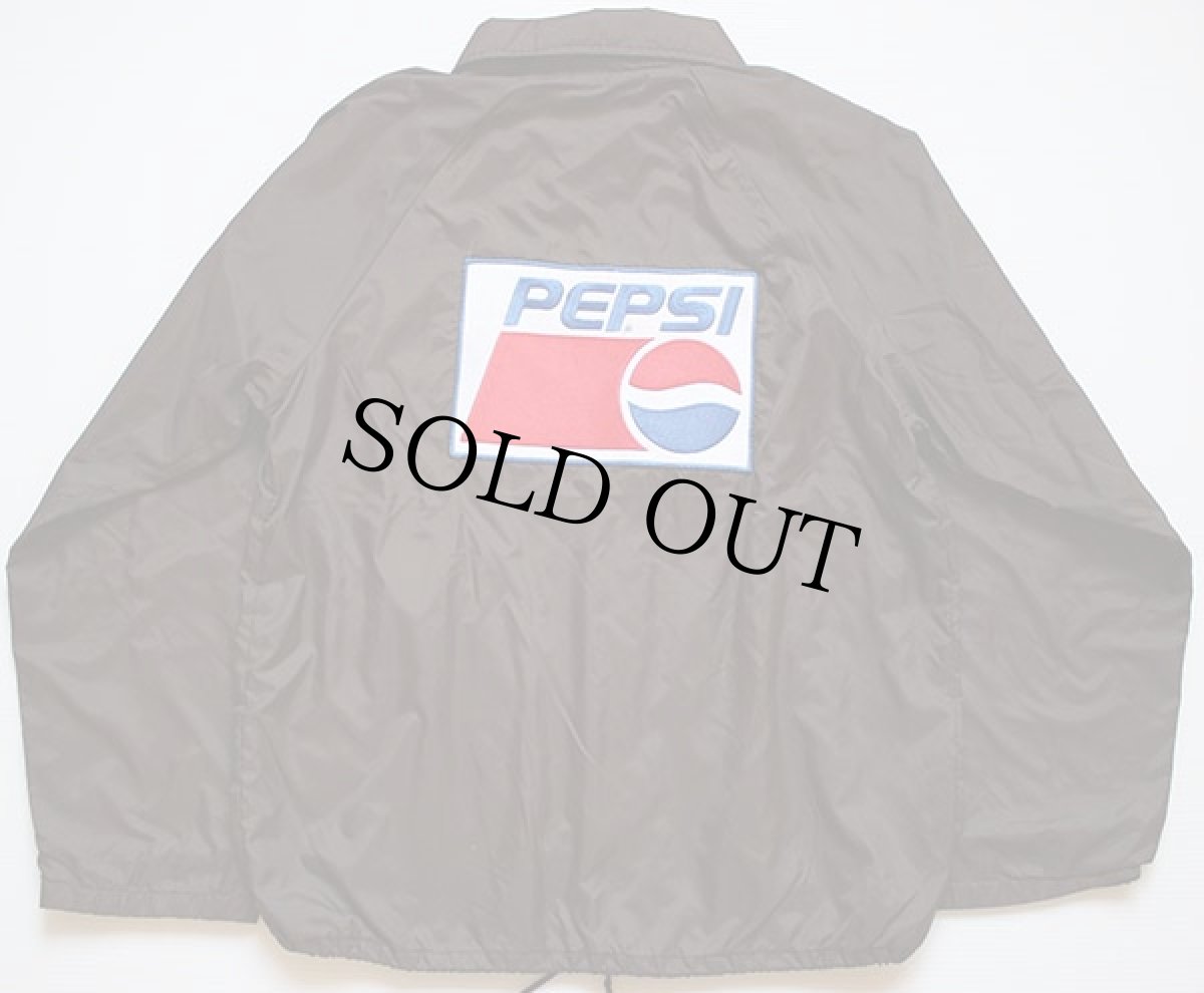 画像2: 80s Coca-Cola PEPSI DrPepper パッチ付き ナイロン コーチジャケット M (2)