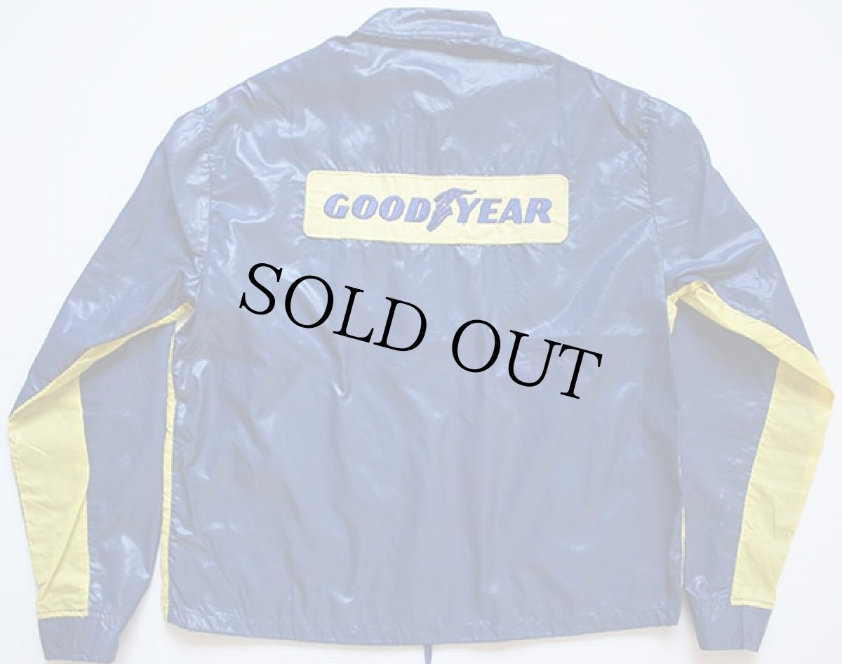 画像2: 70s GOODYEAR パッチ付き ナイロン レーシングジャケット M (2)