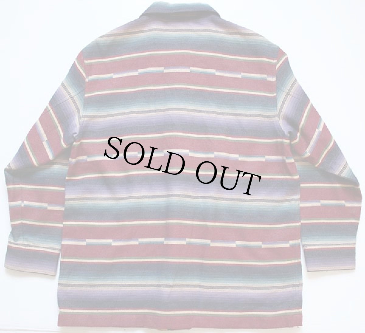 画像2: 90s USA製 LAUREN ラルフローレン ネイティブ柄 コンチョボタン ラグジャケット M (2)