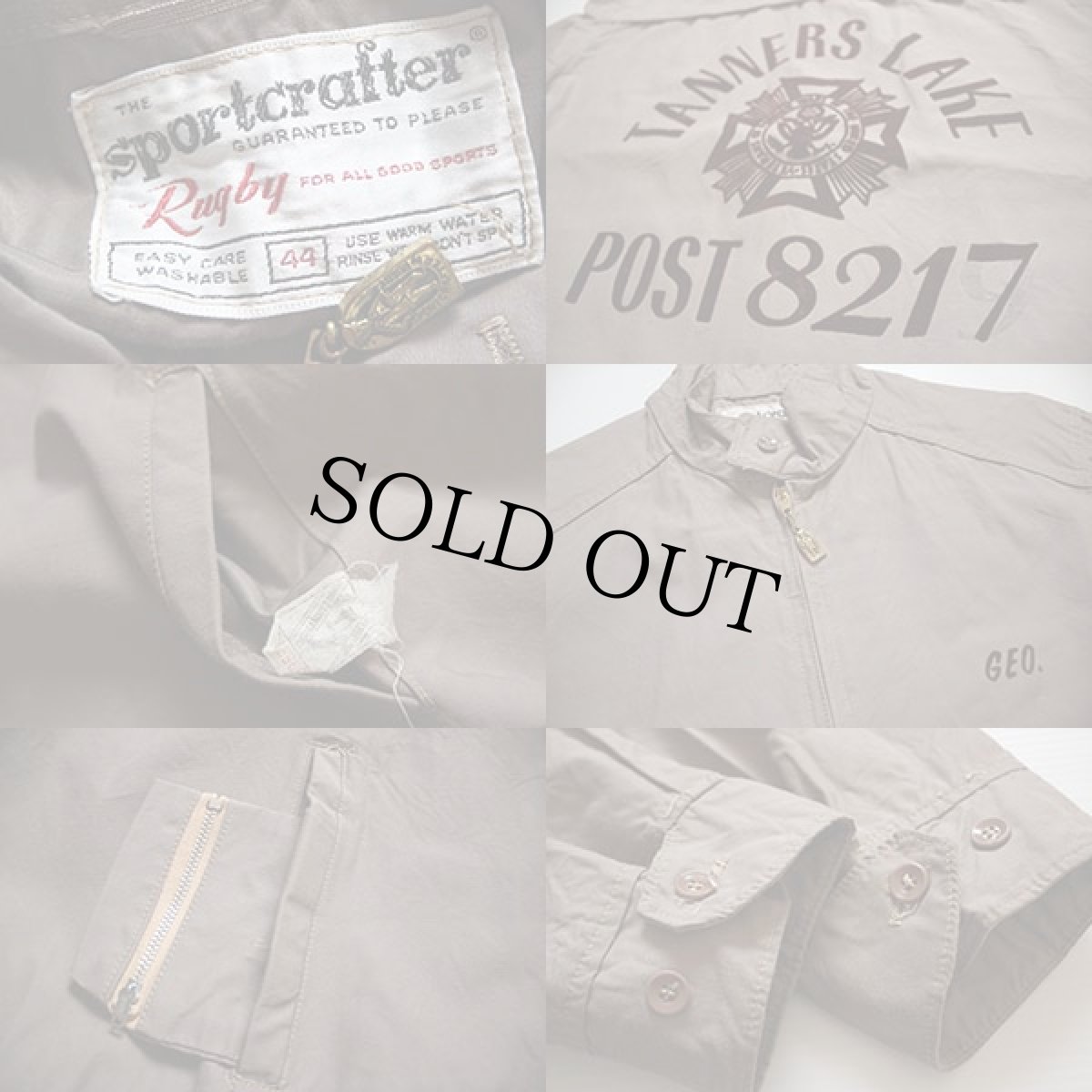 画像3: 60s Rugby VFW フェルトプリント コットンジャケット 44 (3)