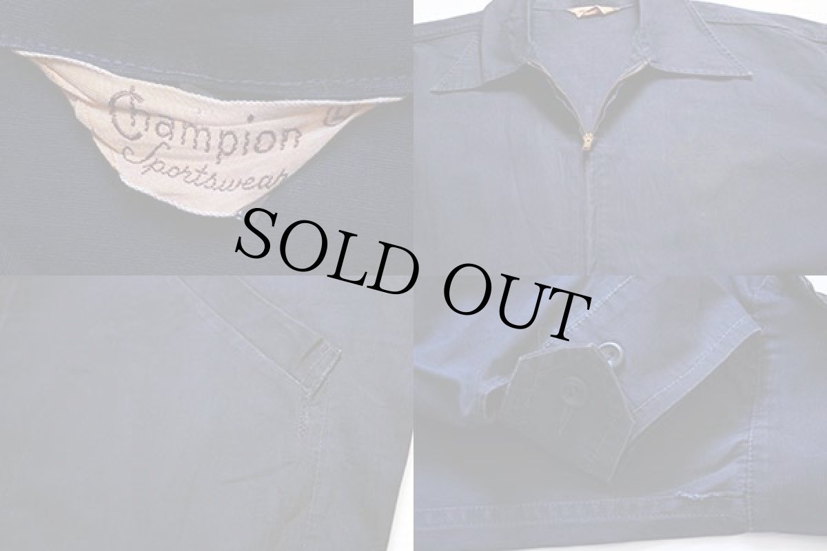 画像3: 50s Championチャンピオン AMERICAN LEGION コットンジャケット 紺 L (3)