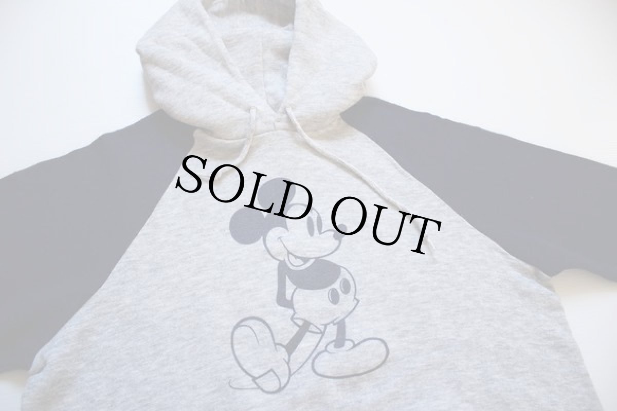 画像2: 80s USA製 Disneyディズニー ミッキー マウス ツートン スウェットパーカー L (2)