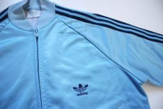 画像2: 80s USA製 adidasアディダス ATP ジャージ ツートン 水色×紺 L★トラックジャケット (2)