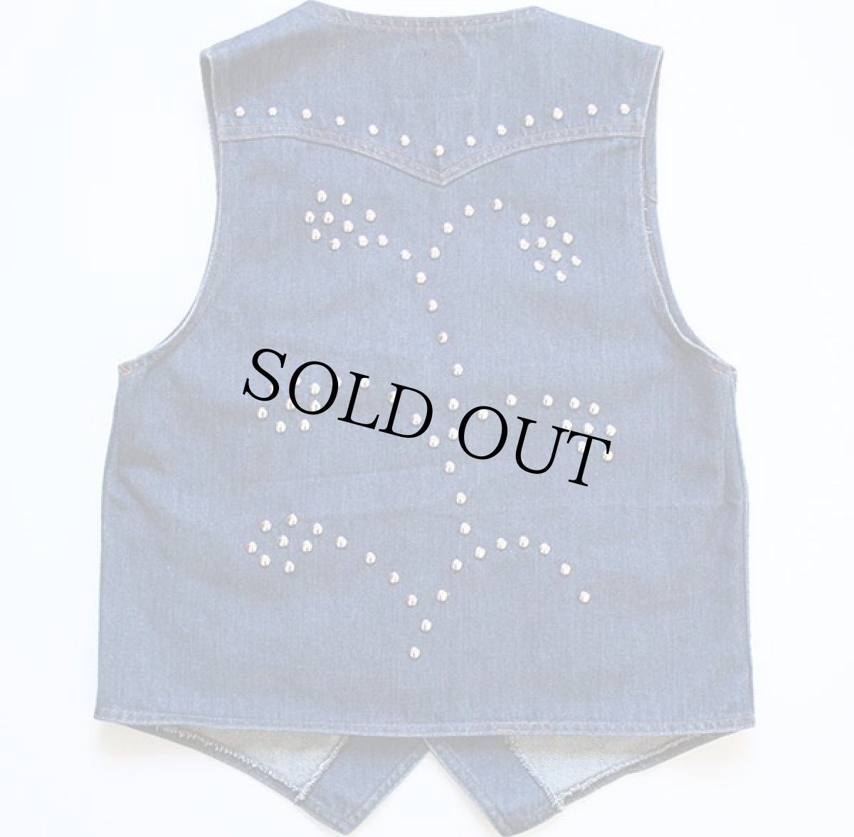 画像2: 70s USA製 Levi'sリーバイス 60508 スタッズ デニムベスト M (2)