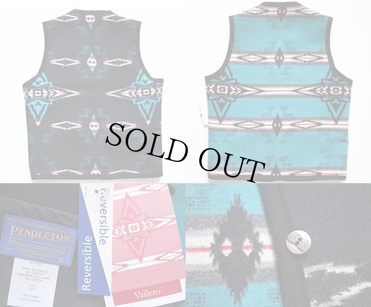 画像3: デッドストック★90s PENDLETONペンドルトン Vallero ネイティブ柄 ウール ラグベスト (3)