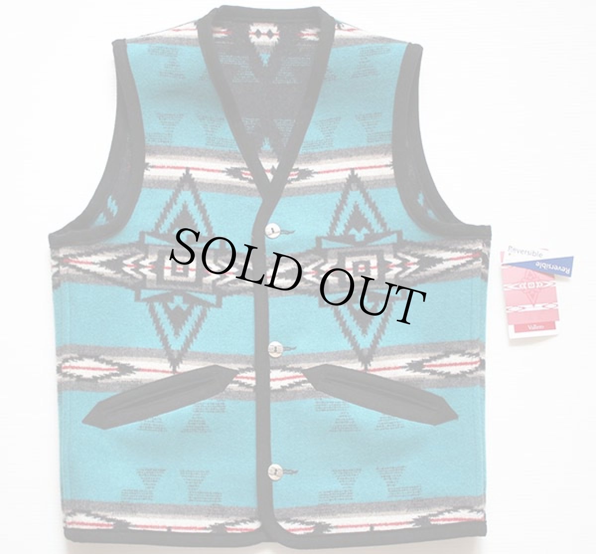 画像2: デッドストック★90s PENDLETONペンドルトン Vallero ネイティブ柄 ウール ラグベスト (2)