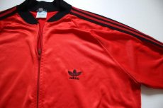 画像2: 80s USA製 adidasアディダス ATP ジャージ ツートン 赤×黒 L★トラックジャケット (2)