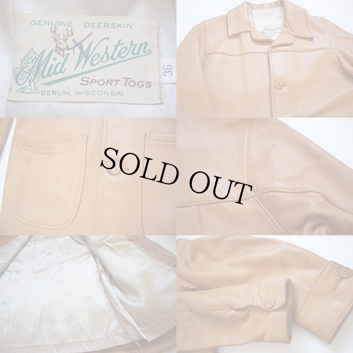 画像3: Mid Western ディアスキン レザージャケット 36 (3)