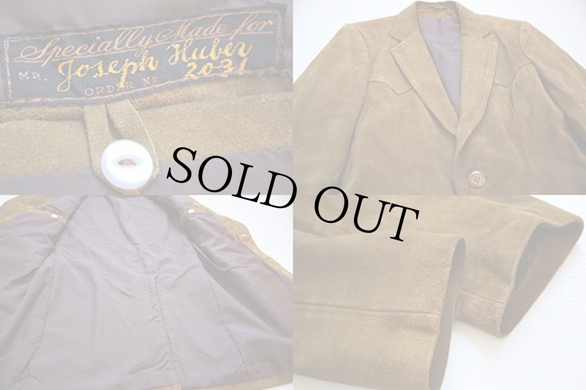 画像3: 70's スエードレザー テーラードジャケット (3)