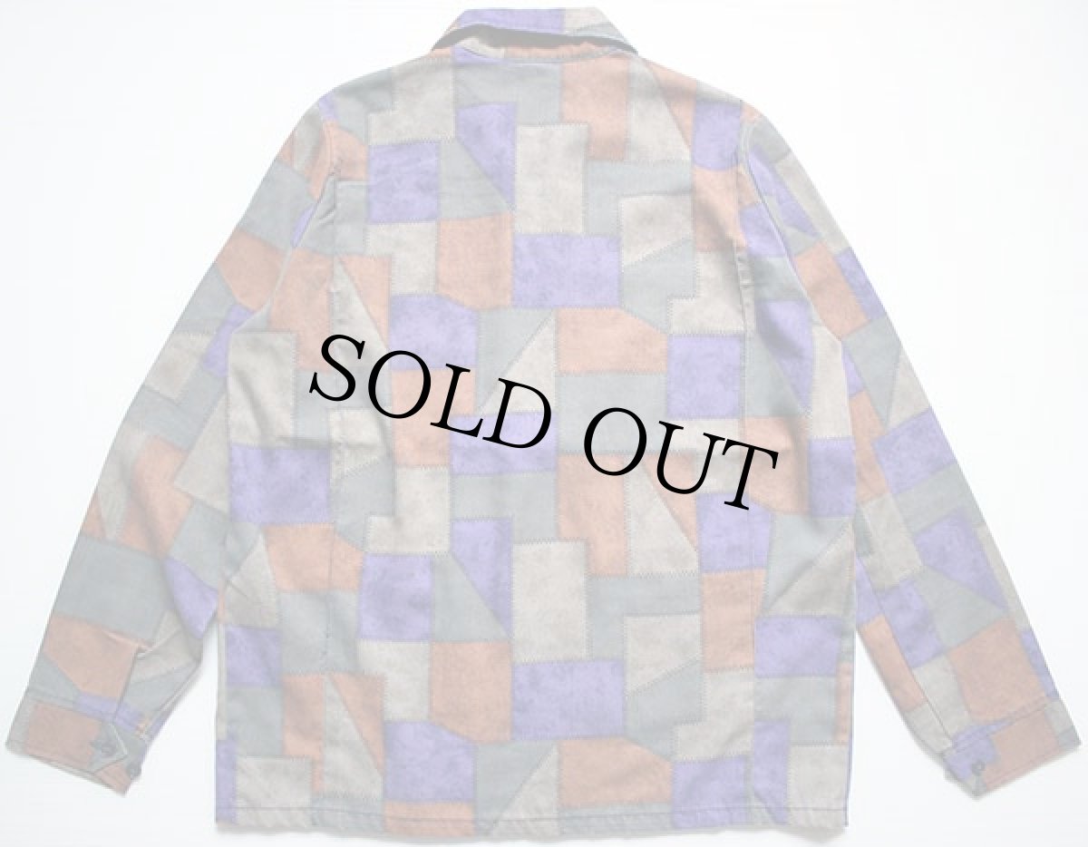 画像2: 70s パッチワーク柄 コットンジャケット (2)