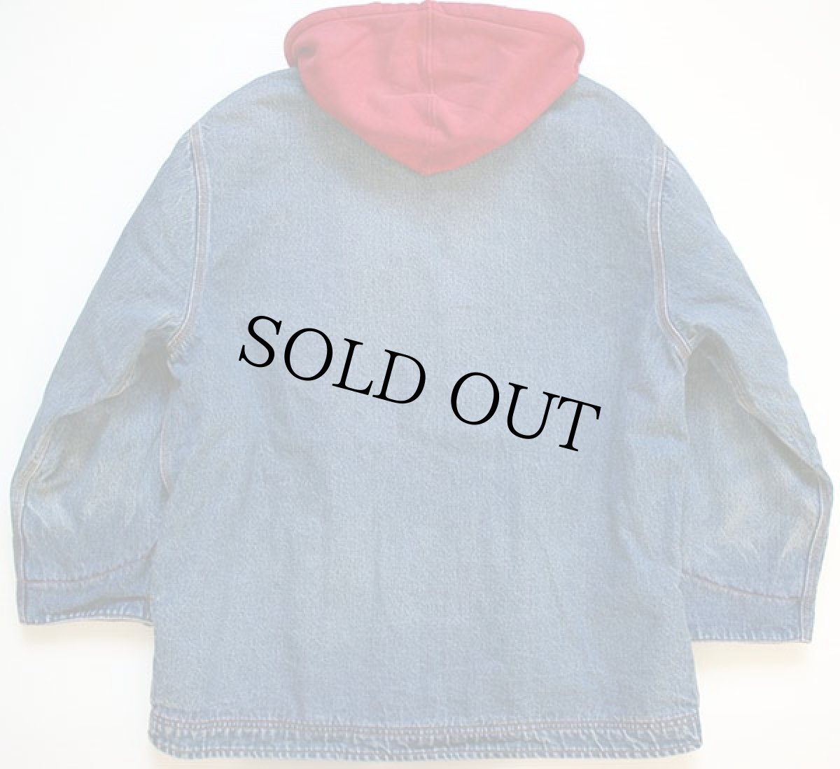 画像2: 80s ポロ カントリー ラルフローレン スウェットパーカーライナー デニム カバーオール (2)