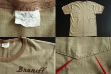 画像3: 70s Braniff 染み込みプリント ポケットTシャツ (3)