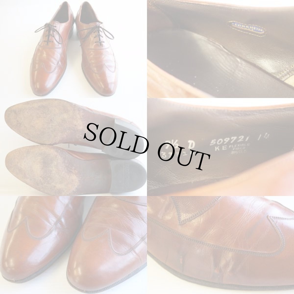 画像3: FLORSHEIMフローシャイム デザイナーコレクション レザーシューズ 茶 9.5★革靴 (3)