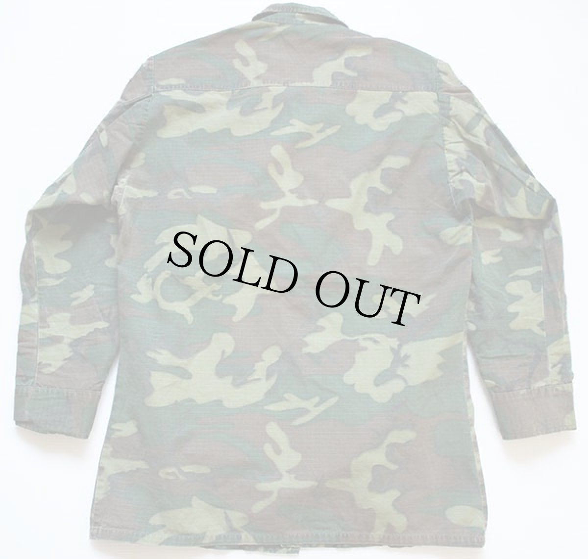 画像2: 60s 米軍 U.S.ARMY ERDL グリーンリーフカモ ジャングルファティーグジャケット S-R (2)